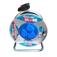 Удлинитель силовой на алюминиевой катушке 30 метров,3*2. 5мм², 2.5 кВт, 3 розетки, с влагозащитой и 